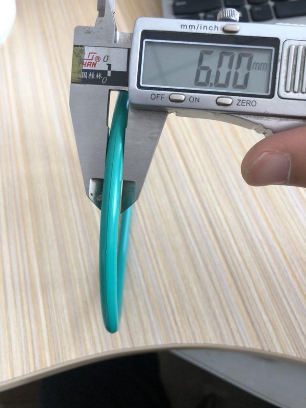 Green Color FKM VITON O Ring 6mm Thickness Size